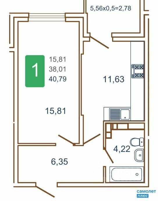 квартира г Краснодар р-н Прикубанский ул им. Кирилла Россинского 3/1к 1 ЖК «Хорошая погода 2» фото 1