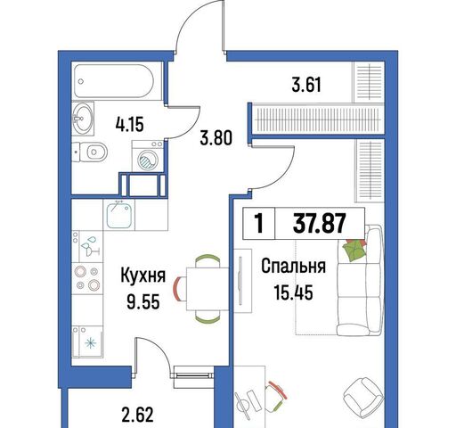 квартира г Мурино ул Шувалова 38 Девяткино фото