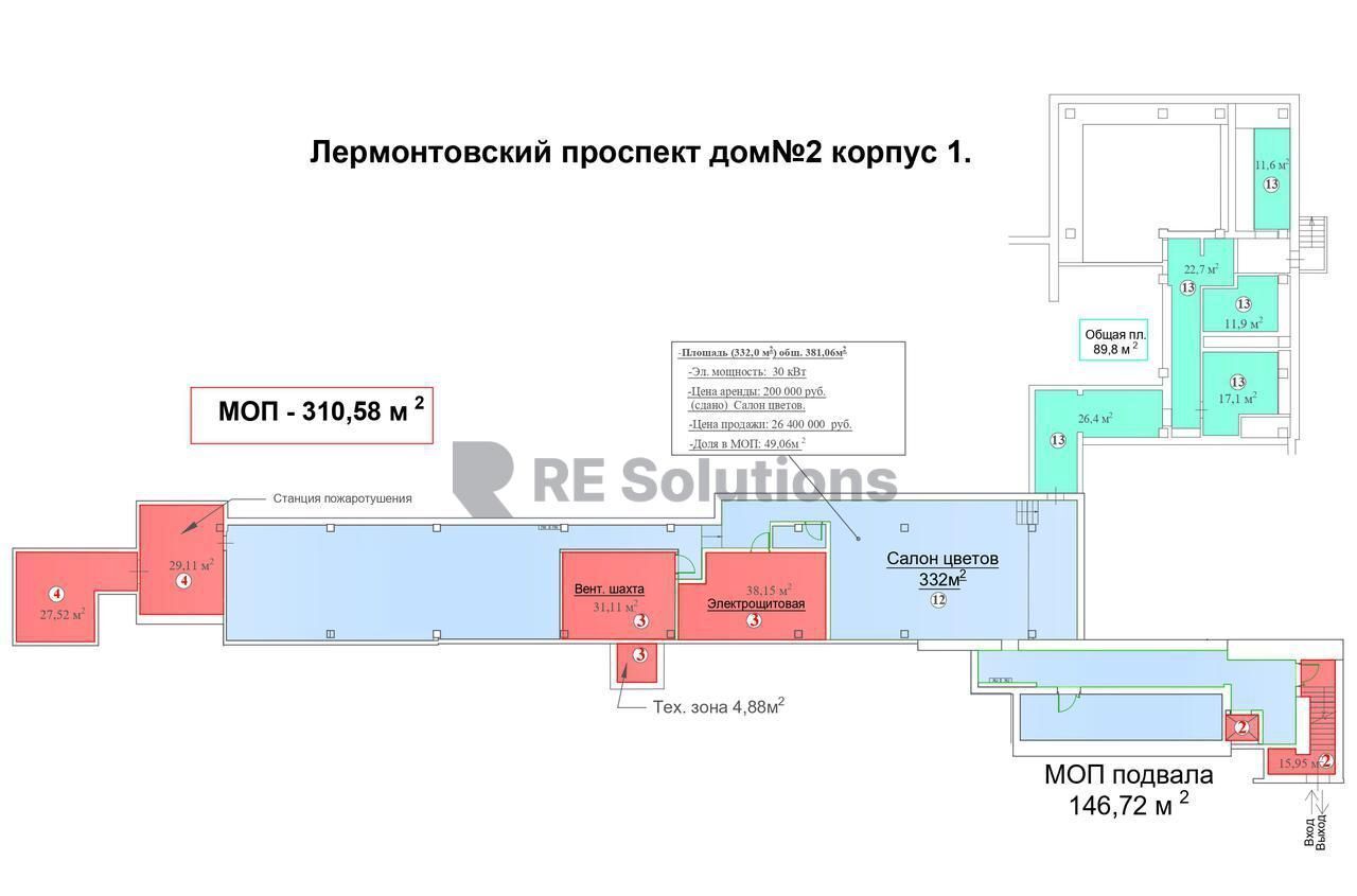 торговое помещение г Москва метро Лермонтовский проспект пр-кт Лермонтовский 2к/1 фото 11