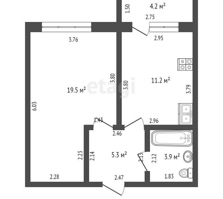 квартира г Стерлитамак ул Нагуманова 12 фото 18