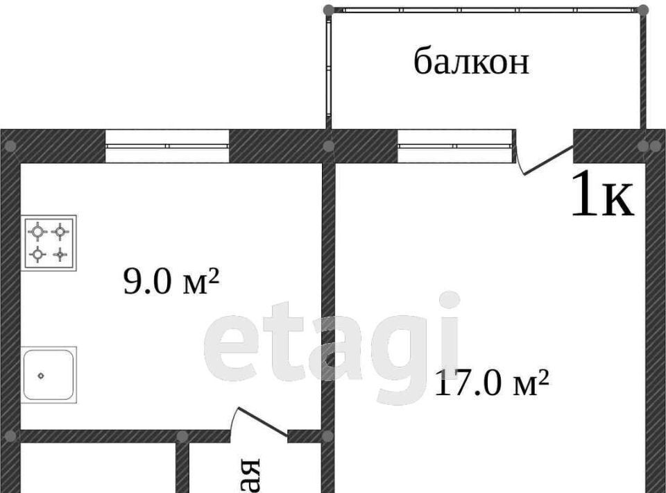 квартира г Краснодар р-н Прикубанский ул им. Генерала Трошева Г.Н. 37 фото 18