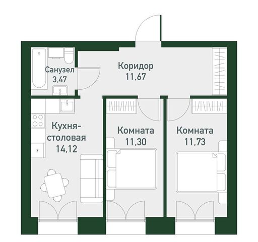 р-н Ленинский кв-л 45, стр. 1. 1 фото