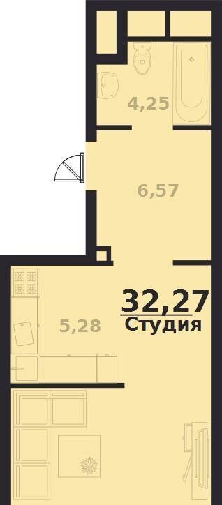 квартира г Ульяновск р-н Заволжский пр-кт Генерала Тюленева 4 фото 2