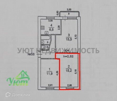 комната г Люберцы дп Красково ул Школьная 10 Люберцы городской округ фото 2