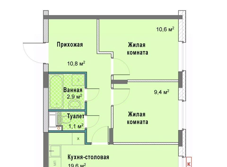 квартира г Нижний Новгород р-н Сормовский Кооперативный кв-л фото 1