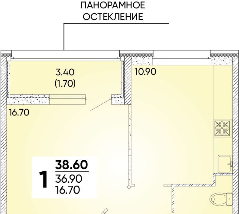 квартира г Краснодар р-н Прикубанский ЖК Архитектор фото 1