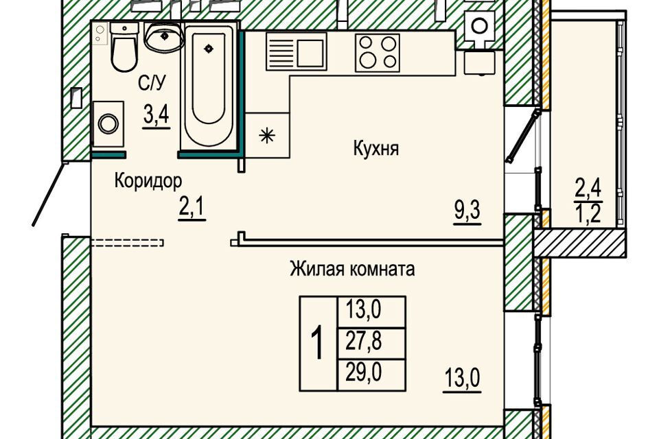 квартира г Волгоград р-н Кировский ул 70-летия Победы 15 городской округ Волгоград фото 1