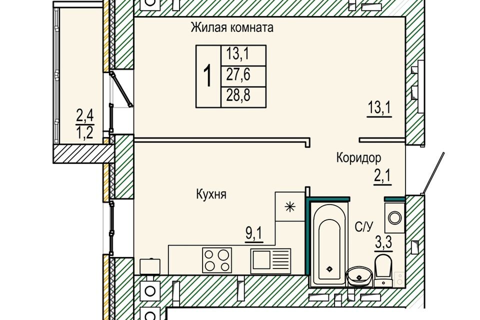 квартира г Волгоград р-н Кировский ул 70-летия Победы 15 городской округ Волгоград фото 1