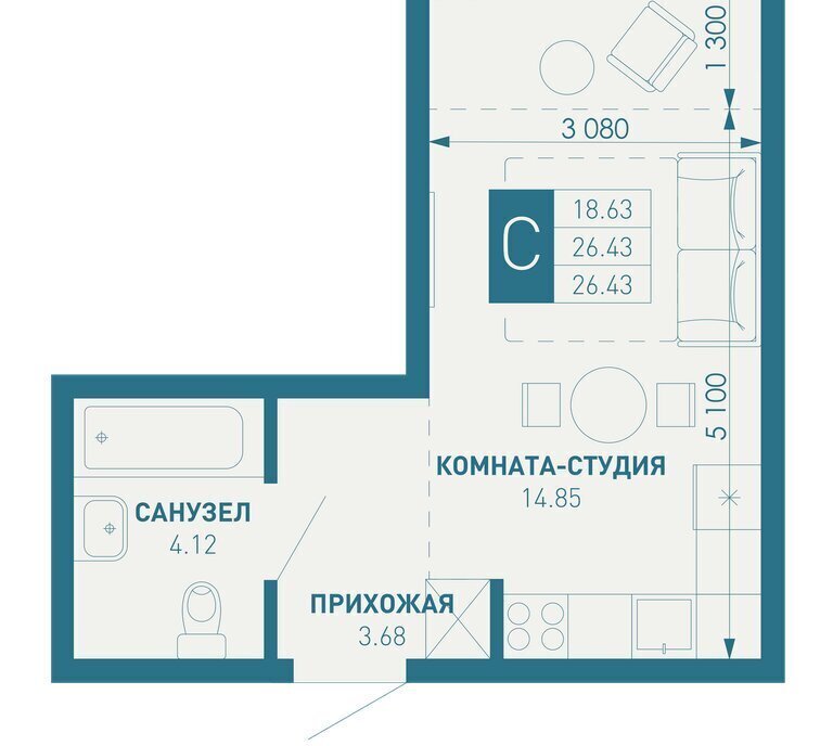 квартира г Краснодар п Березовый Витаминкомбинат муниципальное образование Краснодар фото 1