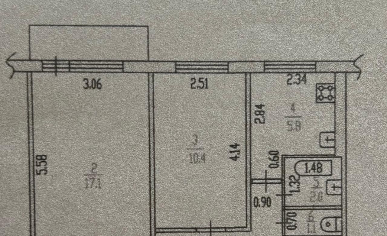 квартира г Барнаул р-н Ленинский ул Георгия Исакова 217 фото 10