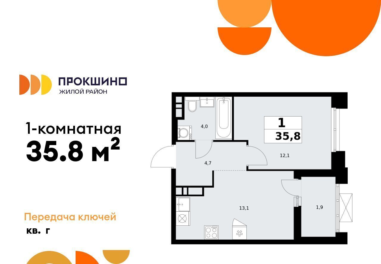 квартира г Москва п Сосенское ЖК Прокшино метро Прокшино фото 1