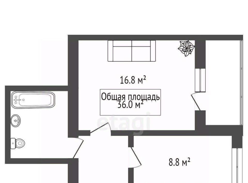 квартира г Бердск ул. Олега Кошевого, 6 фото 20