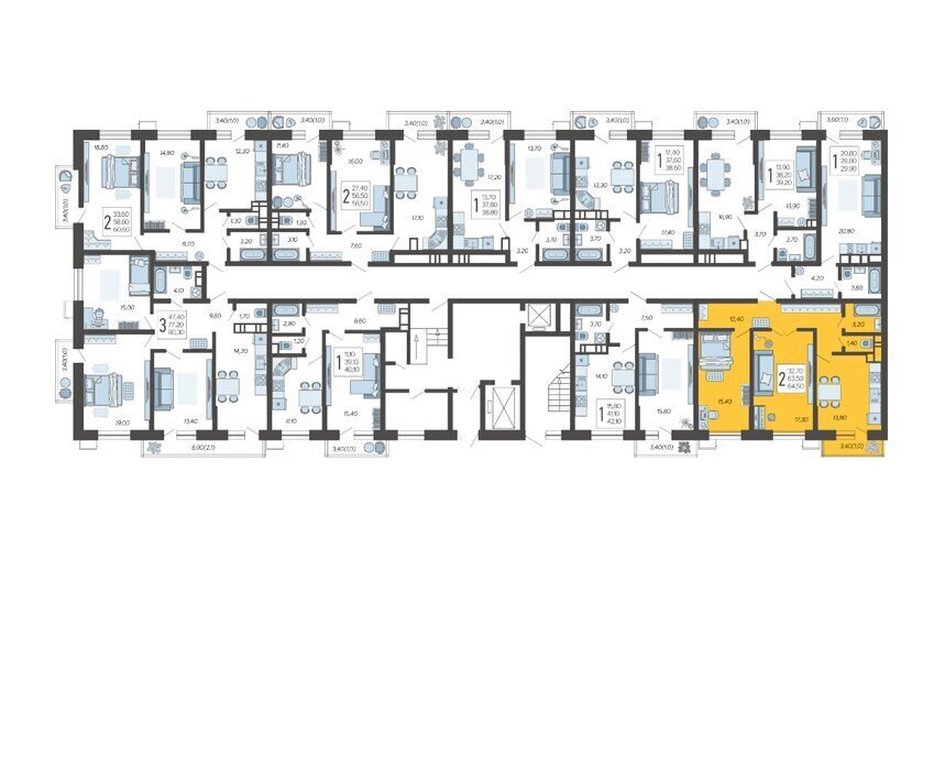 квартира г Краснодар микрорайон 9-й километр ул Ярославская 115к/2 фото 2