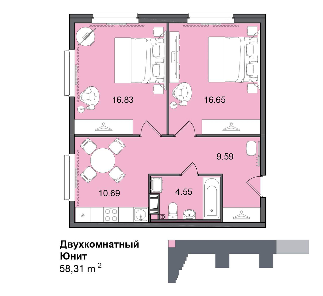 квартира г Санкт-Петербург метро Купчино р-н Московский пр-кт Витебский 1/1 д. 99к фото 1