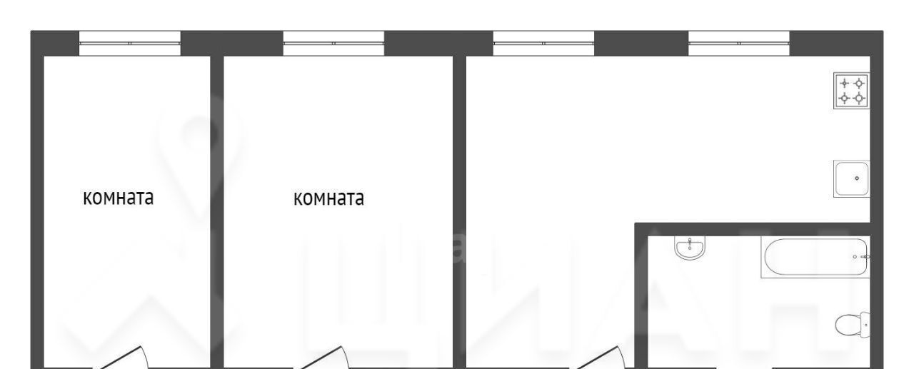 квартира г Норильск ул Комсомольская 38к/1 фото 2