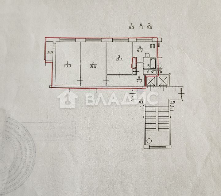 квартира г Санкт-Петербург ул Композиторов 33/3 Выборгский фото 7