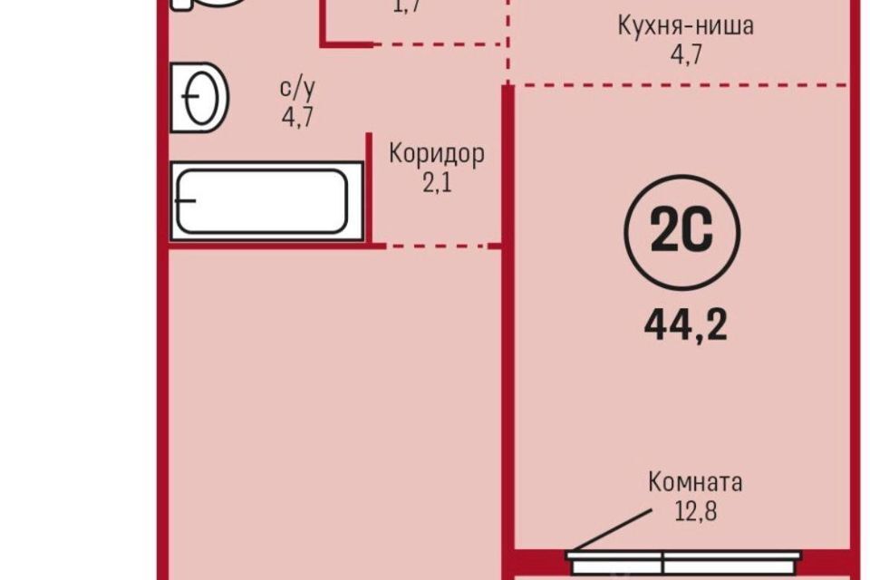 квартира р-н Смоленский п Южный городской округ Барнаул, улица Герцена, 3к 1 фото 7