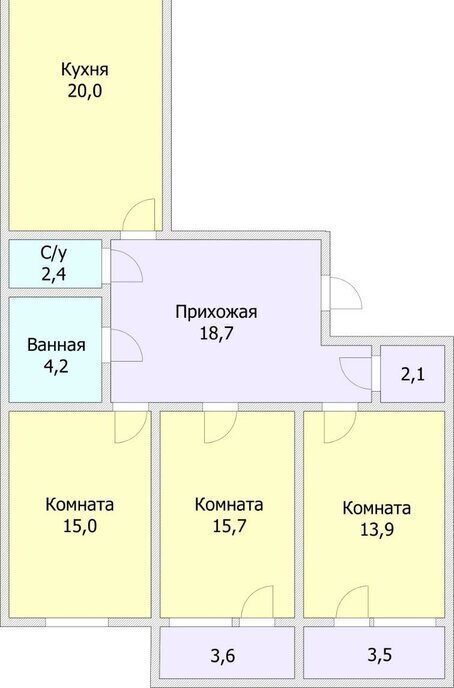 квартира г Краснодар р-н Прикубанский микрорайон Солнечный Фестивальный ул Казбекская 12 фото 15