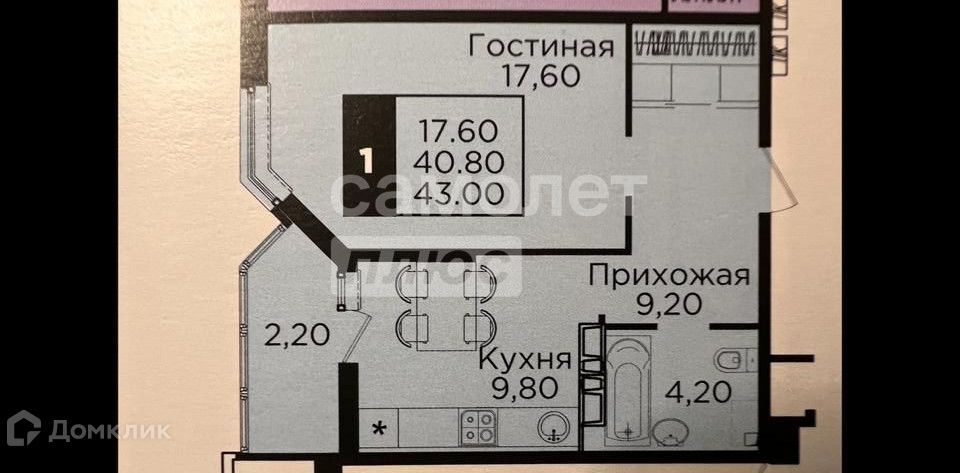 квартира г Краснодар р-н Карасунский муниципальное образование Краснодар, улица Василия Мачуги, 166а фото 7