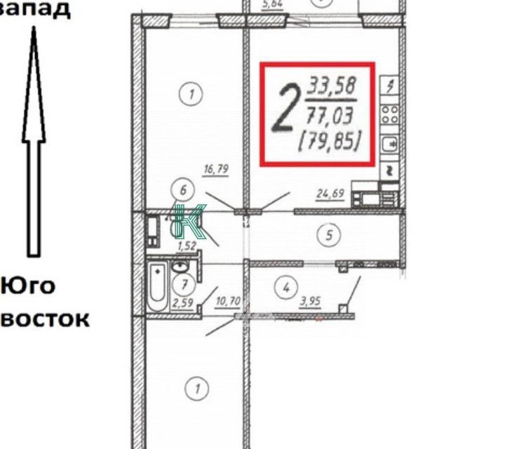 квартира г Челябинск р-н Тракторозаводский ул Завалишина 39 городской округ Челябинск фото 3