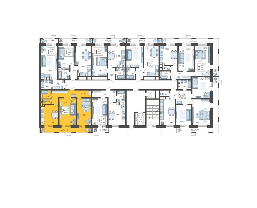 квартира г Краснодар микрорайон 9-й километр ул Ярославская 115к/1 фото 2