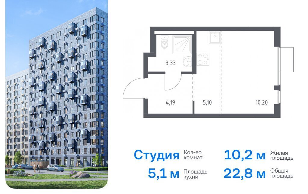 квартира Домодедовская, жилой комплекс Горки Парк, 8. 2, деревня Коробово фото 1