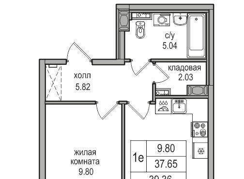 квартира г Санкт-Петербург п Парголово ул Заречная 52к/1 метро Парнас фото 1