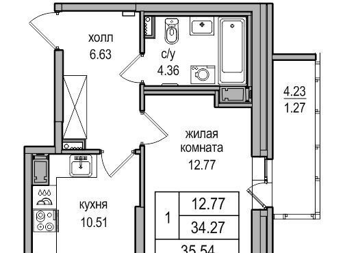 квартира г Санкт-Петербург п Парголово Парнас метро Парнас проезд Толубеевский, 34к 2 фото 1