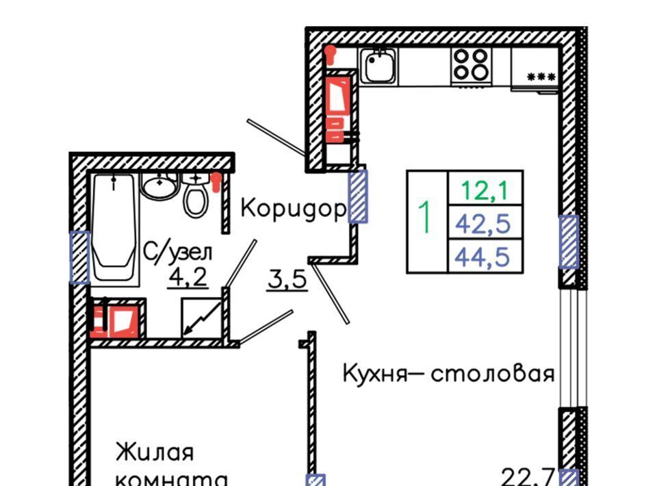 квартира г Старый Оскол р-н мкр Садовые кварталы 4 фото 1