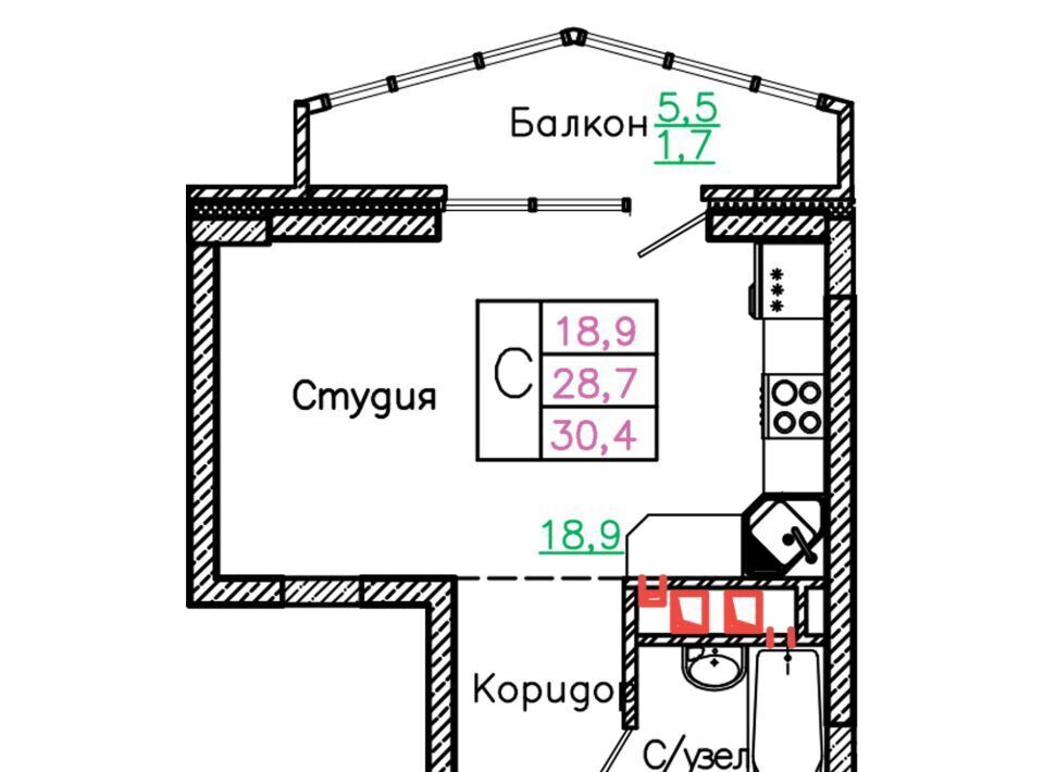 квартира г Старый Оскол р-н мкр Садовые кварталы 4 фото 1