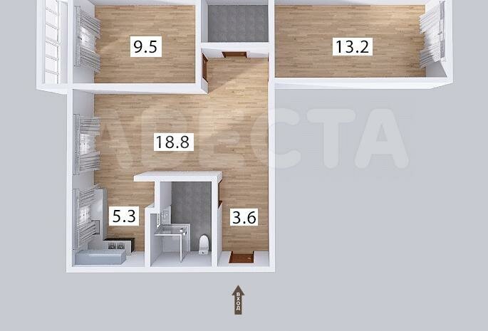 квартира г Омск ул 5-я Линия 221 фото 28