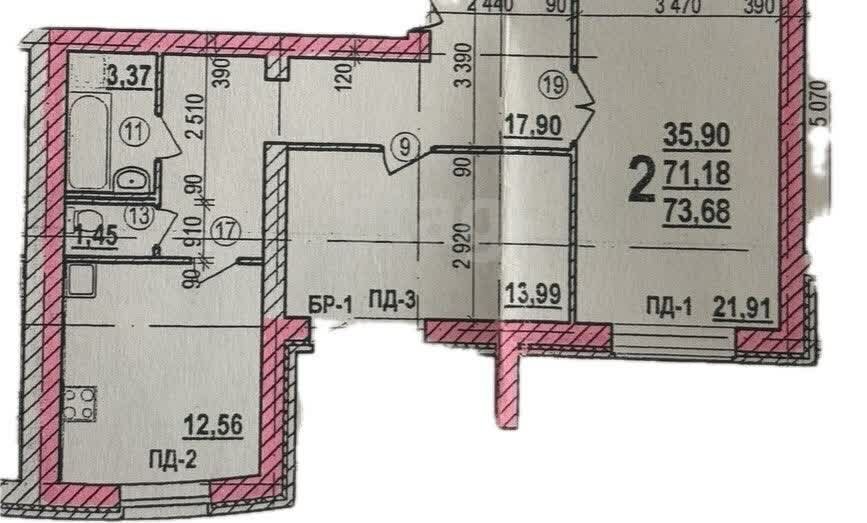 квартира г Белгород ул Газовиков 11 микрорайон «Новый-2» Восточный округ фото 25