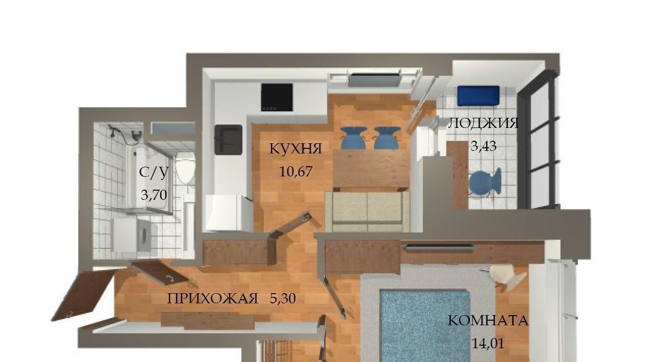 квартира г Санкт-Петербург метро Обводный Канал 1 ул Тосина 6 фото 20