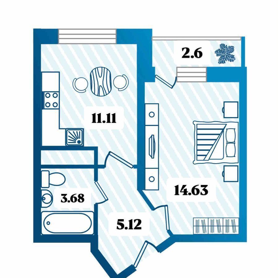 квартира г Санкт-Петербург метро Лесная ул Александра Матросова 20к/2 фото 14