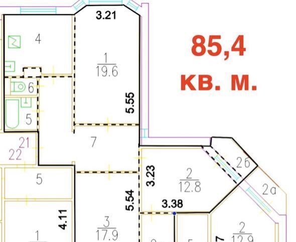 квартира г Москва метро Академическая ул Дмитрия Ульянова 28к/1 фото 5