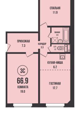 квартира г Новосибирск р-н Калининский Красный проспект, жилой комплекс Династия, 901 фото 1