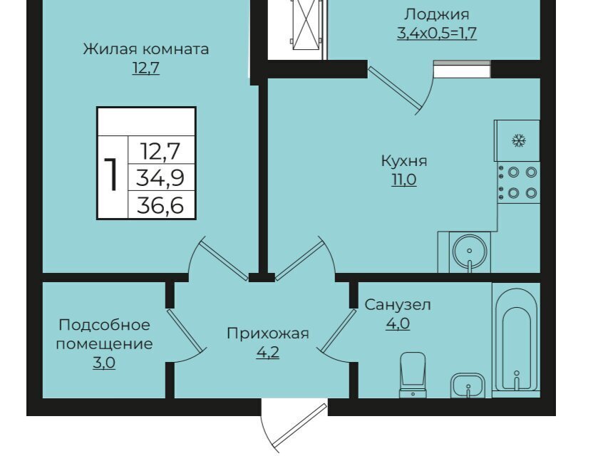 квартира г Краснодар р-н Прикубанский ЖК «Европа-Сити» 1 жилой комплекс Европа Клубный Квартал 6 фото 1