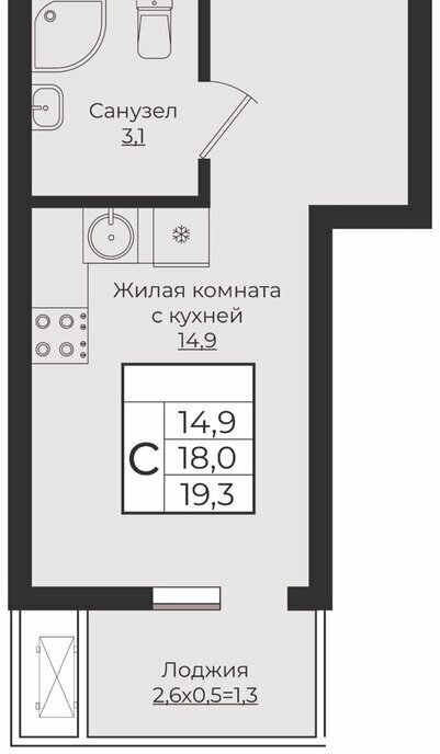 квартира г Краснодар ЖК «Европа-Сити» 1 жилой комплекс Европа Клубный Квартал 6 фото 1