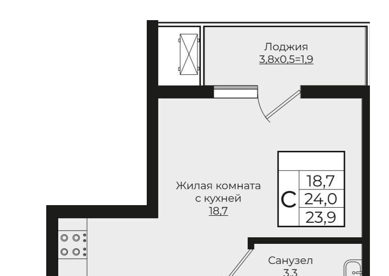 квартира г Краснодар р-н Прикубанский ЖК «Европа-Сити» 1 Европа Клубный Квартал 6 жилой комплекс фото 1