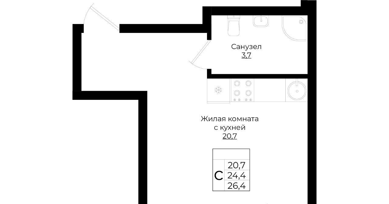 квартира г Краснодар р-н Прикубанский ЖК «Европа-Сити» 5 Европа Клубный Квартал 6 жилой комплекс фото 1