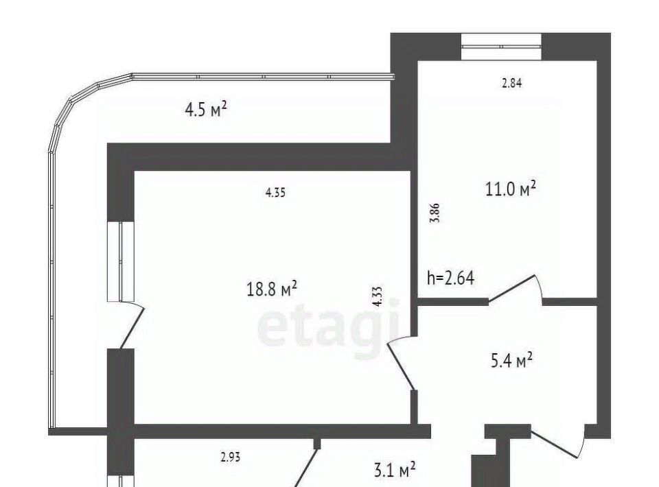 квартира г Красноярск р-н Железнодорожный ул Калинина 15 фото 14