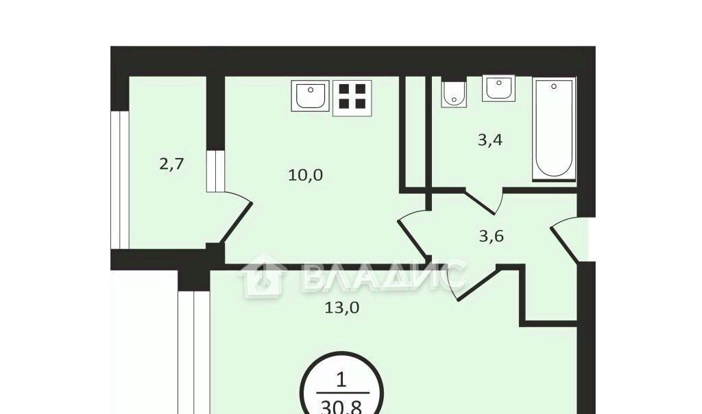 квартира г Москва п Сосенское пр-кт Куприна 38к/2 метро Бунинская аллея фото 11