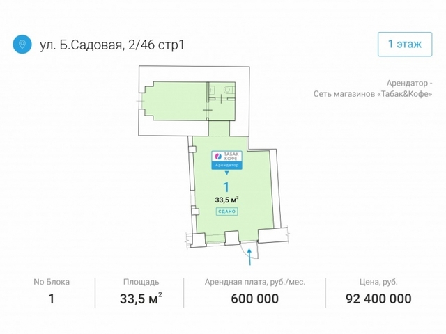 метро Маяковская дом 2/46с 1 фото