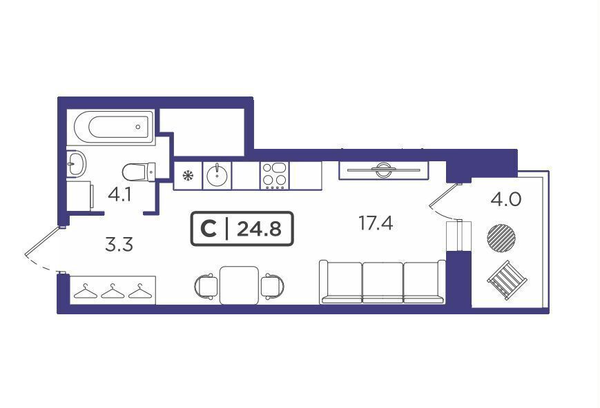 квартира г Тюмень р-н Центральный ул Мельникайте 2 корп. 11 фото 2