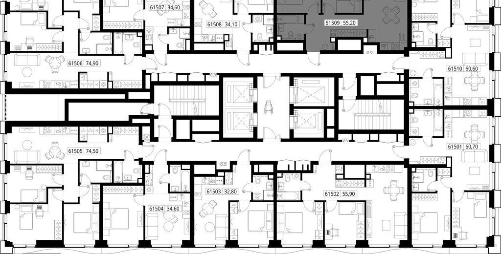 квартира г Москва метро Тушинская ул Вишнёвая 7с/80 мультиквартал CITYZEN муниципальный округ Покровское-Стрешнево фото 2