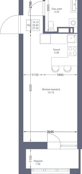 квартира г Казань р-н Советский Дубравная ЖК «Мой ритм» ПК 1-1, жилой комплекс Мой Ритм фото 2