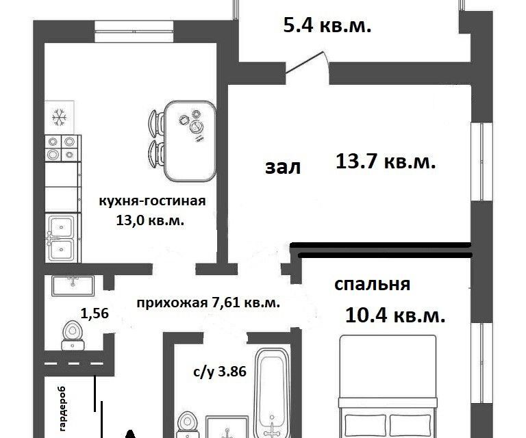 квартира г Новосибирск р-н Заельцовский ул Аэропорт 55/1 ЖК Высота городской округ Новосибирск фото 3