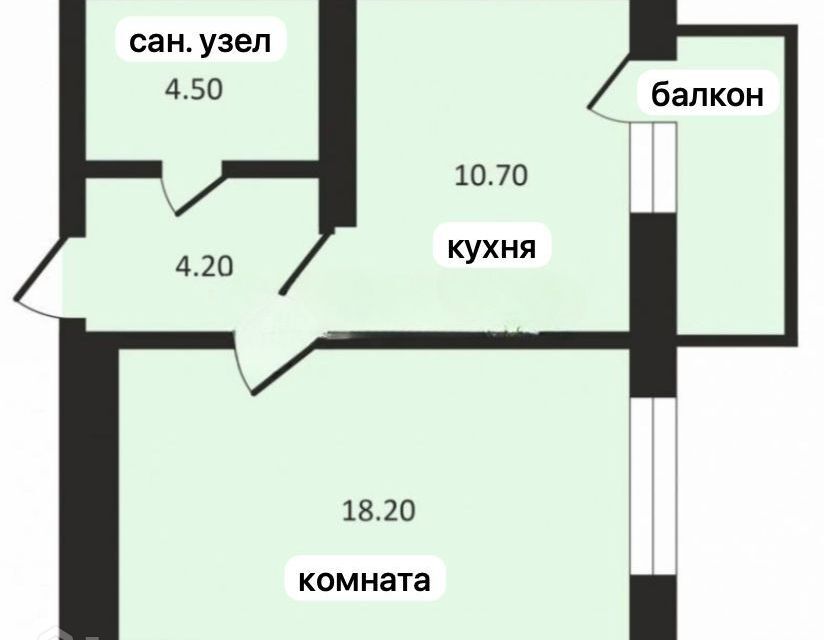 квартира г Краснодар р-н Прикубанский пр-кт им. Константина Образцова 2 ЖК «Янтарный» муниципальное образование Краснодар фото 10