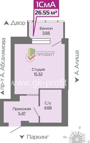 р-н Автозаводский пр-кт Абдурахмана Абсалямова ЖК «Компас» 73 мкр, стр. 73-1-4 фото