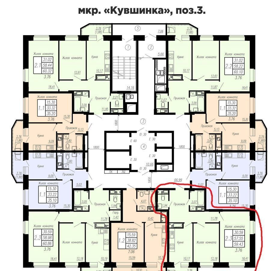 квартира г Чебоксары р-н Калининский ул Ленинского Комсомола 3 б-р Машиностроительный пр-д фото 1